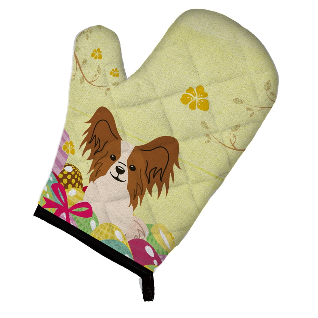 Easter Eggs Papillon Red & White Oven Mitt