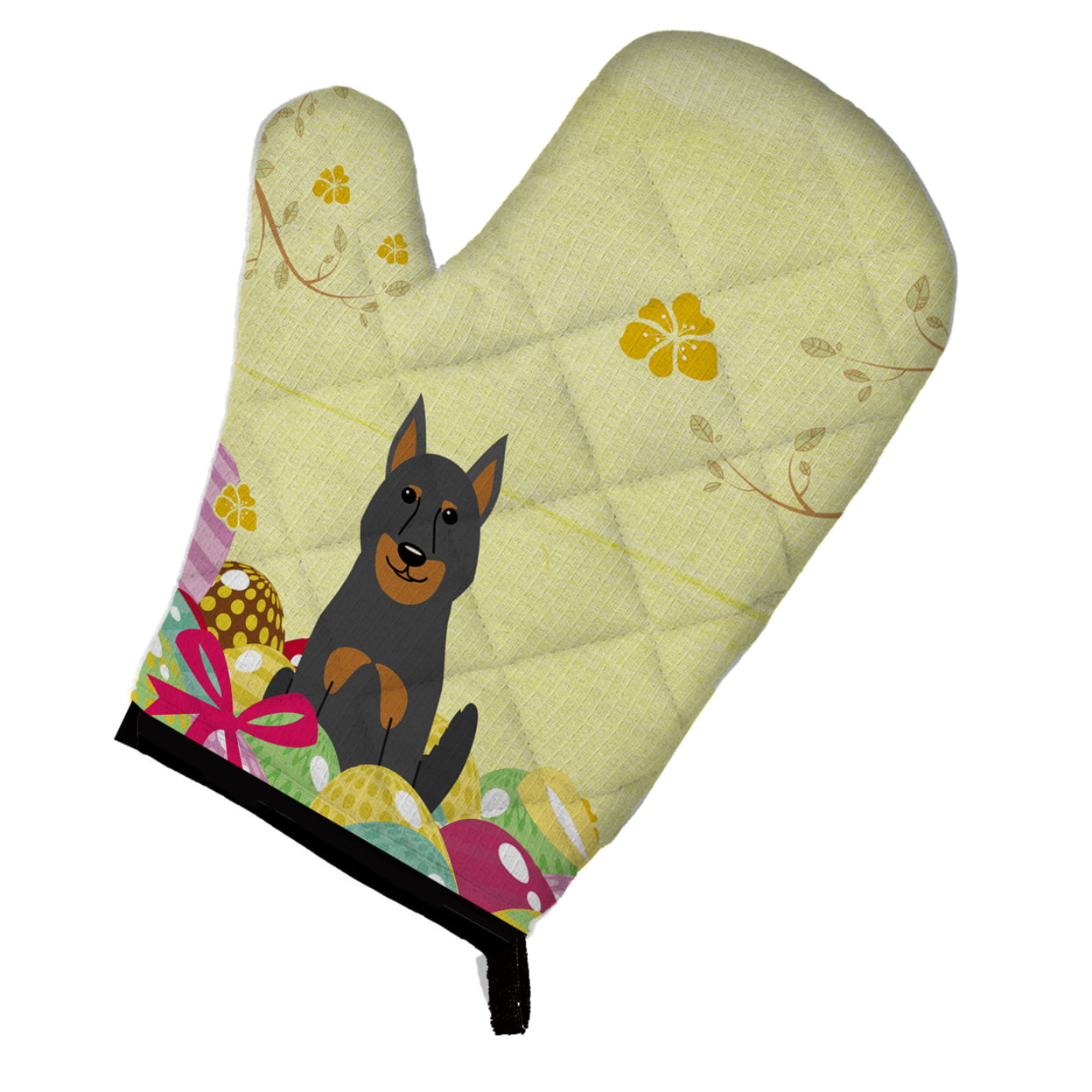 BB6080OVMT Easter Eggs Beauce Shepherd Dog Oven Mitt