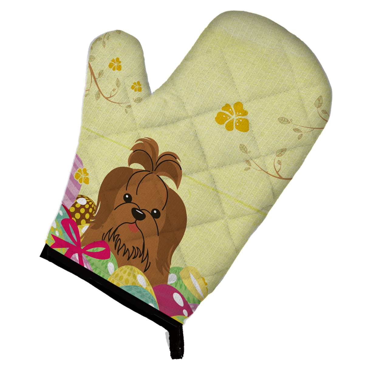 Easter Eggs Shih Tzu Silver Chocolate Oven Mitt