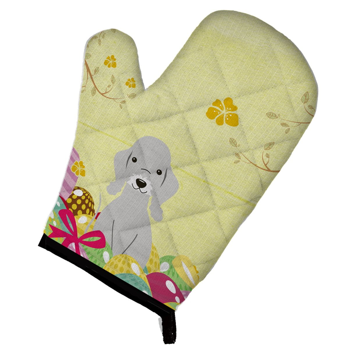 Easter Eggs Bedlington Terrier Blue Oven Mitt
