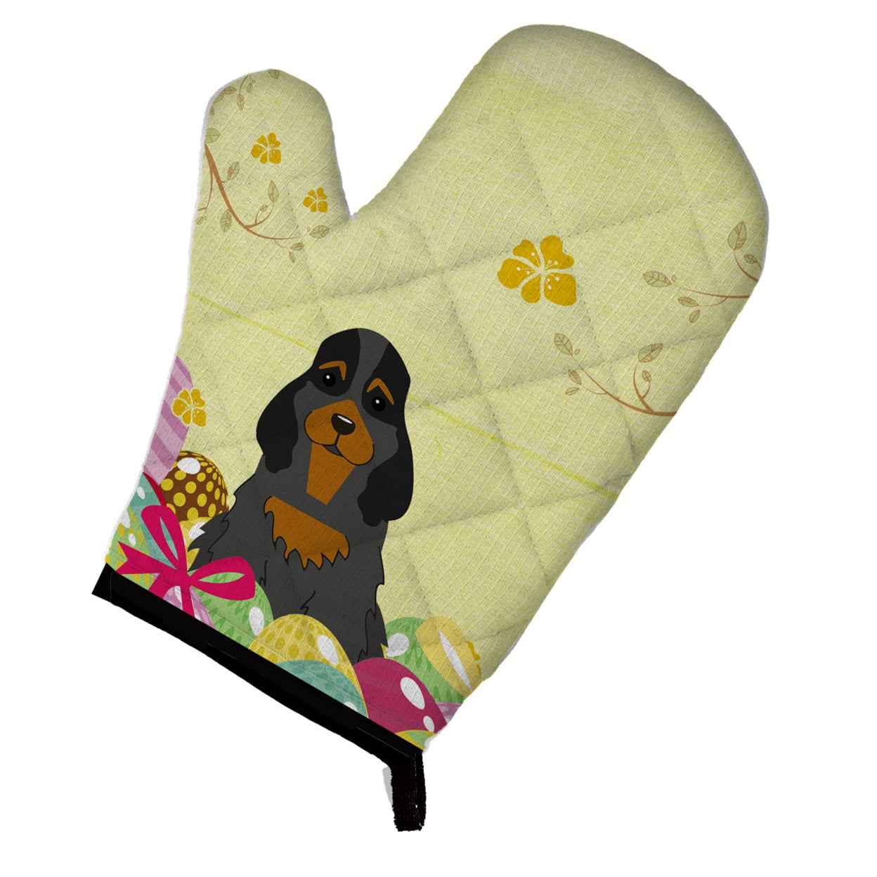 Easter Eggs Cocker Spaniel Black & Tan Oven Mitt
