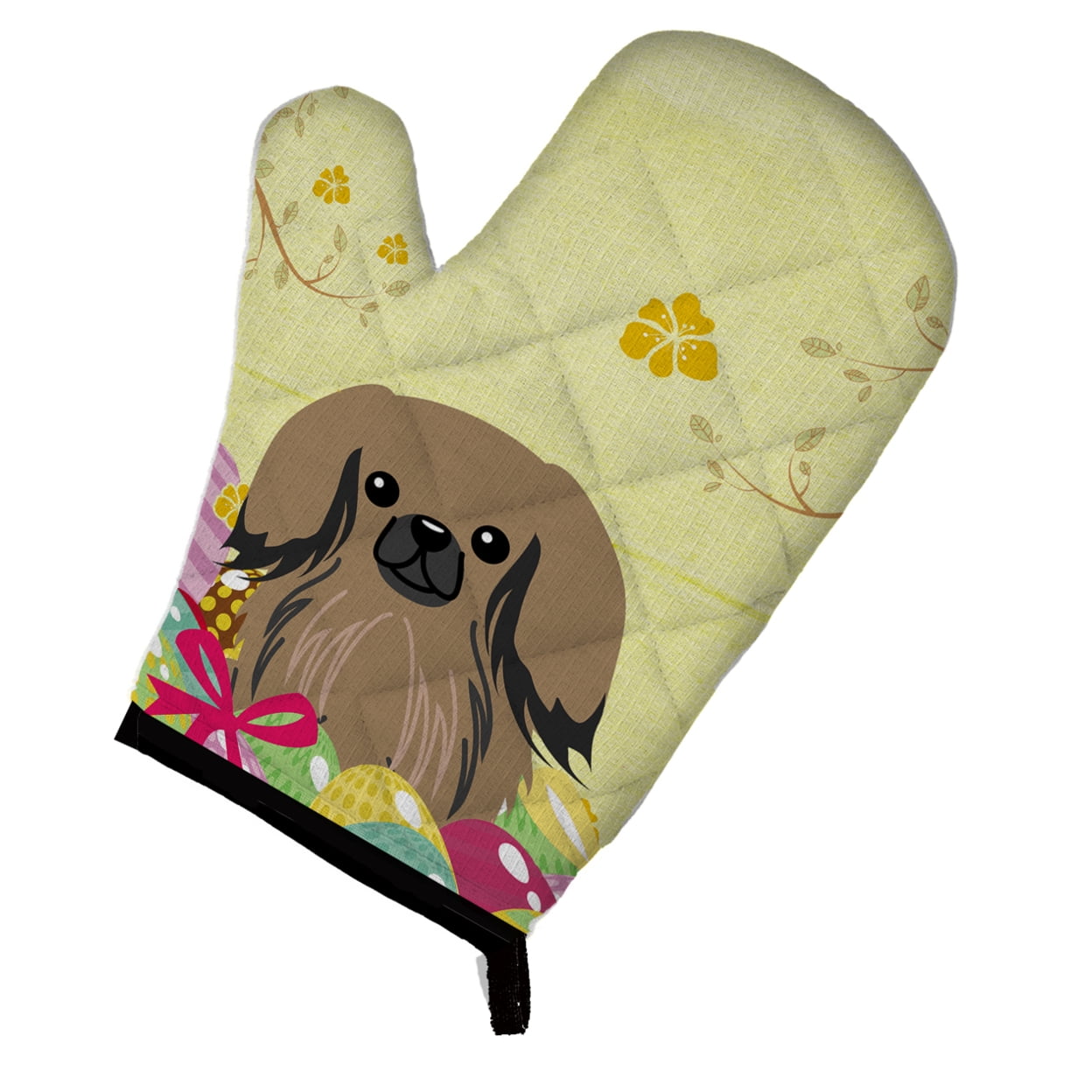 Easter Eggs Pekingnese Tan Oven Mitt