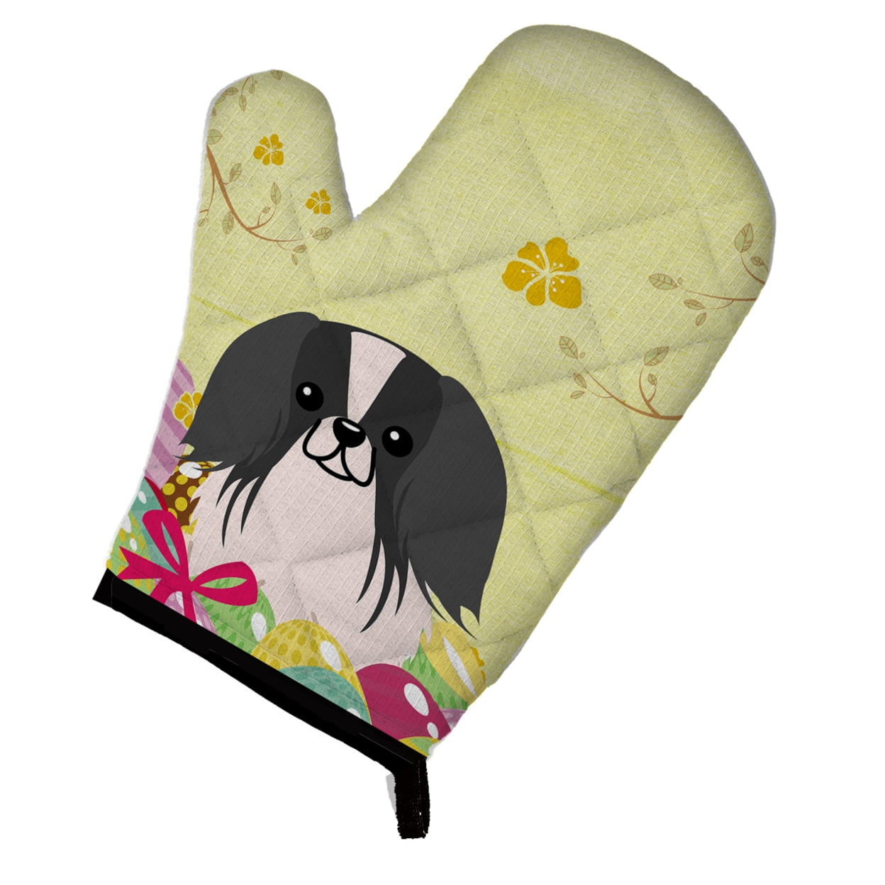 Easter Eggs Pekingnese Black & White Oven Mitt