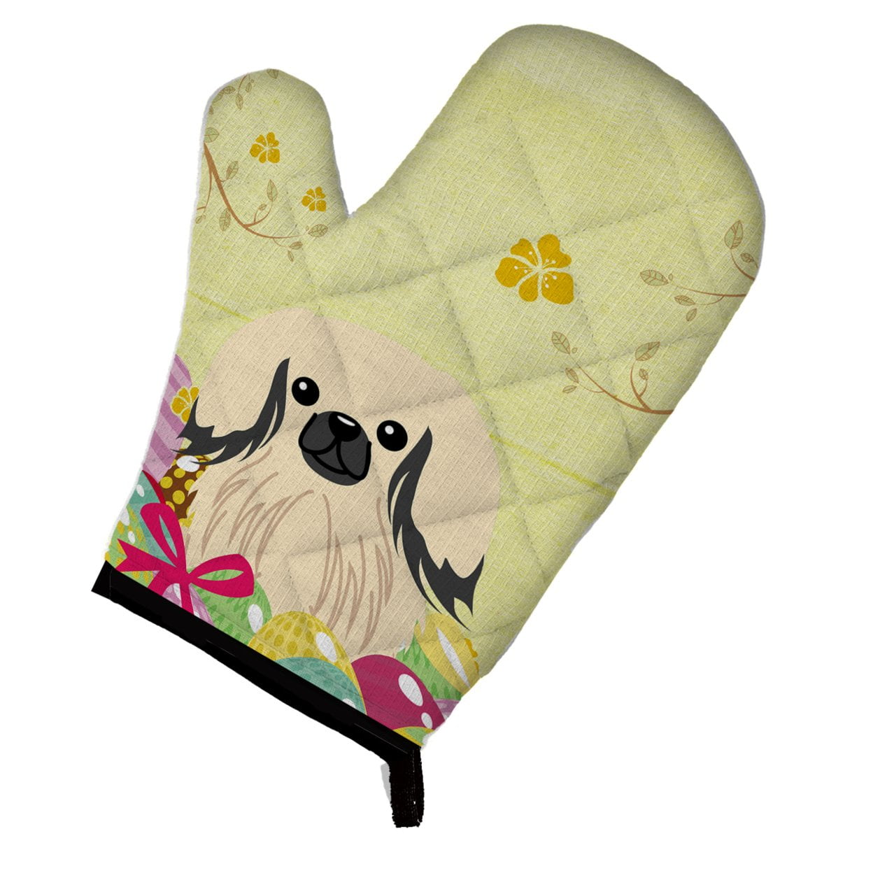 BB6106OVMT Easter Eggs Pekingnese Cream Oven Mitt