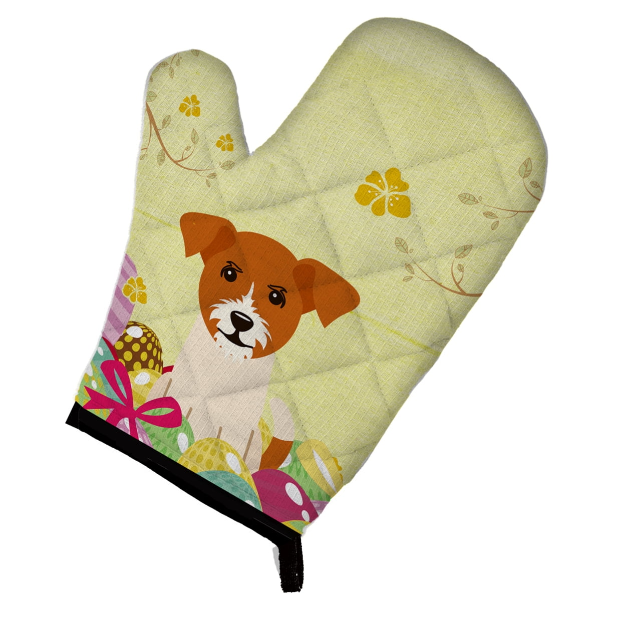 BB6108OVMT Easter Eggs Jack Russell Terrier Oven Mitt