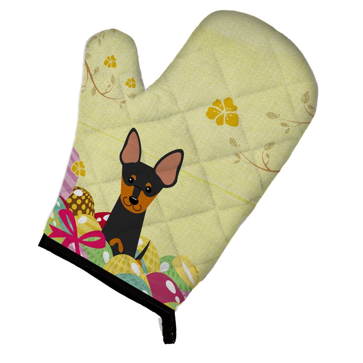 Easter Eggs English Toy Terrier Oven Mitt