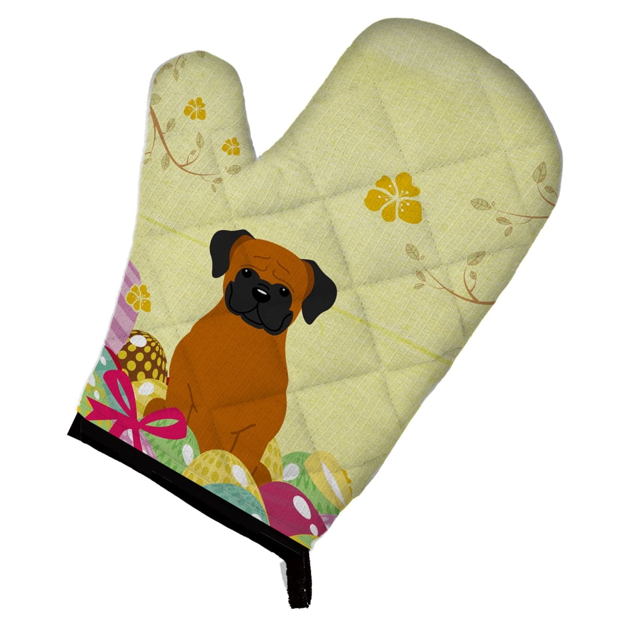 Easter Eggs Fawn Boxer Oven Mitt
