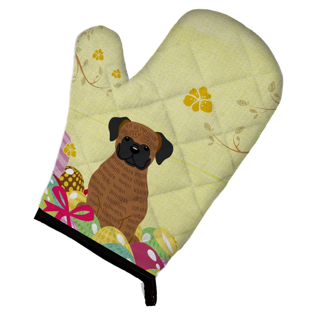 Easter Eggs Brindle Boxer Oven Mitt