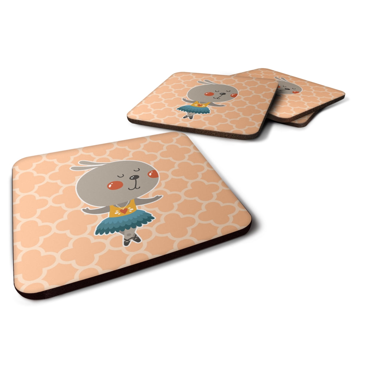 Ballerina Rabbit Foam Coasters - Set of 4