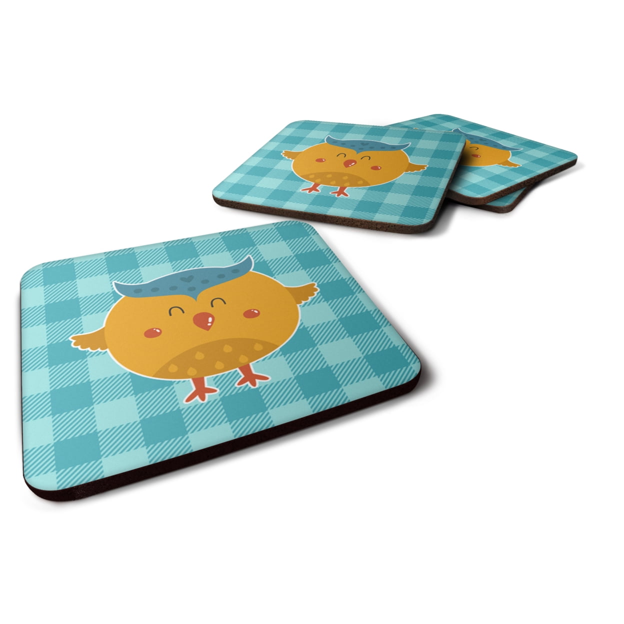 Wise Owl Foam Coasters - Set of 4