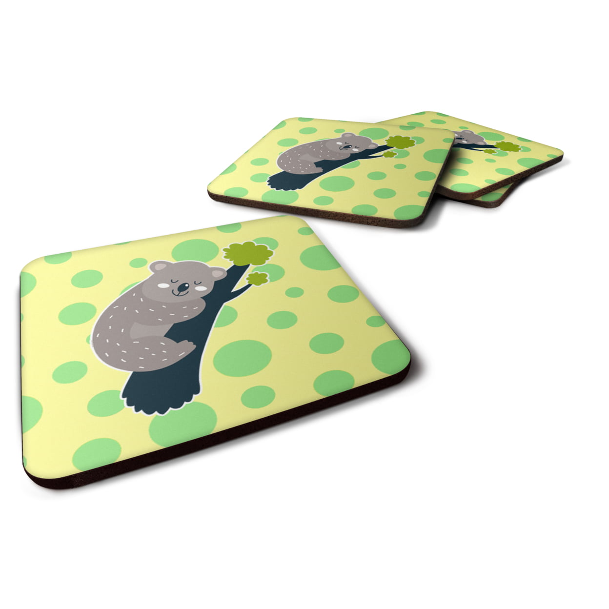 Koala Naptime Foam Coasters - Set of 4