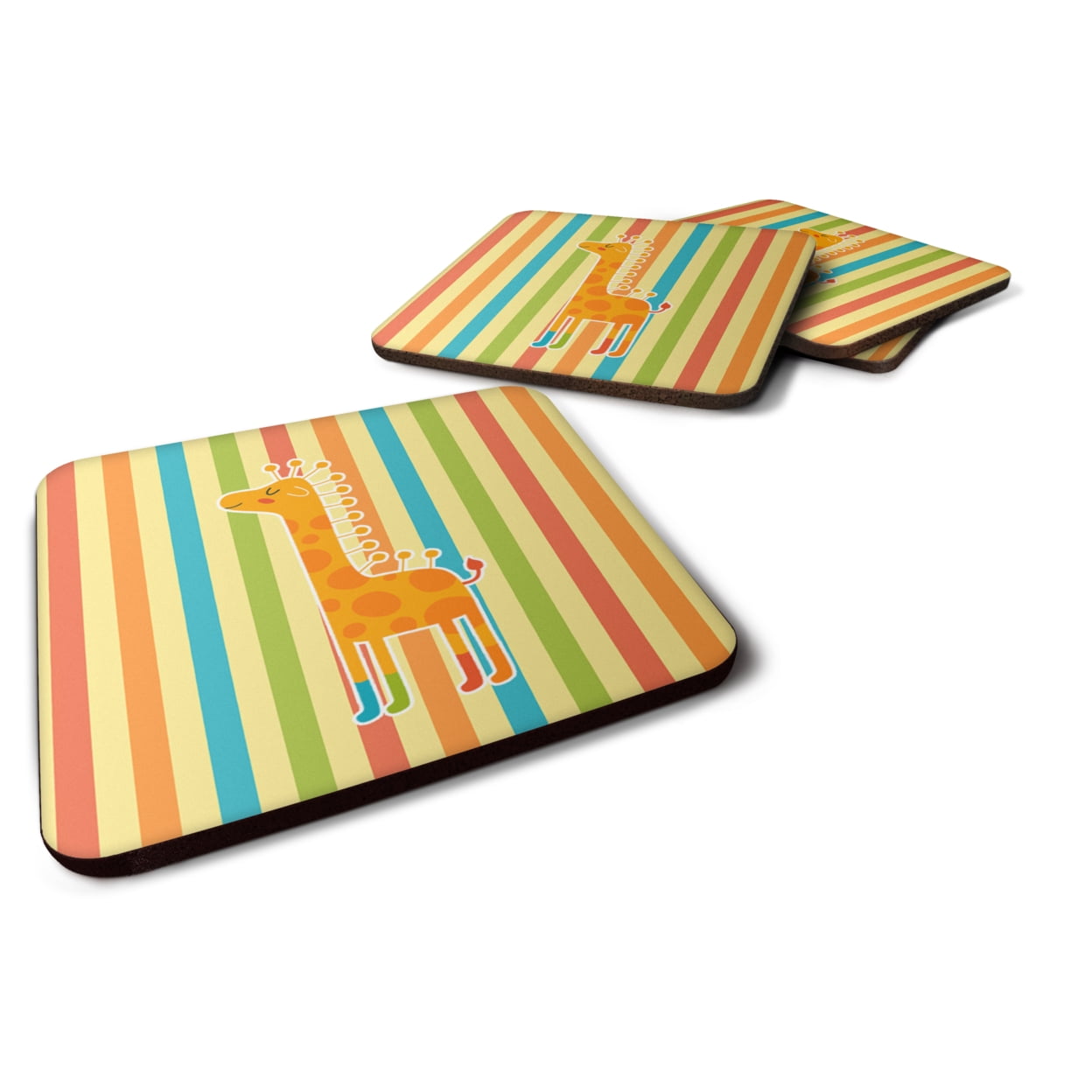 Giraffe in Socks Foam Coasters - Set of 4