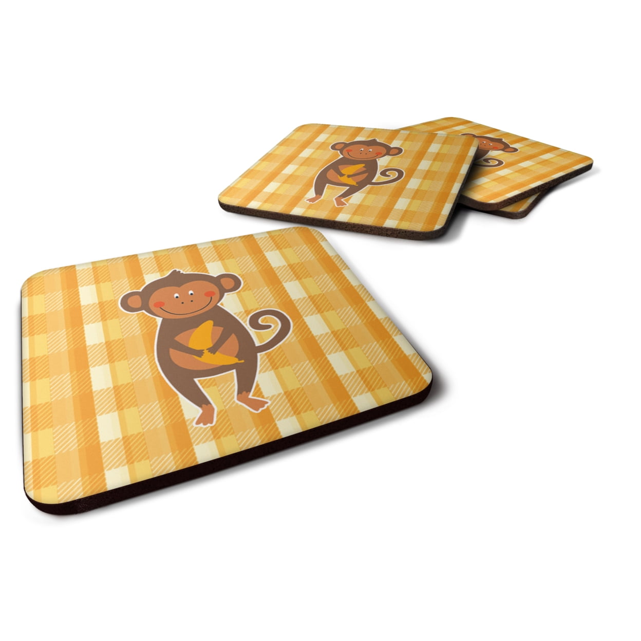 Monkey Business Foam Coasters - Set of 4