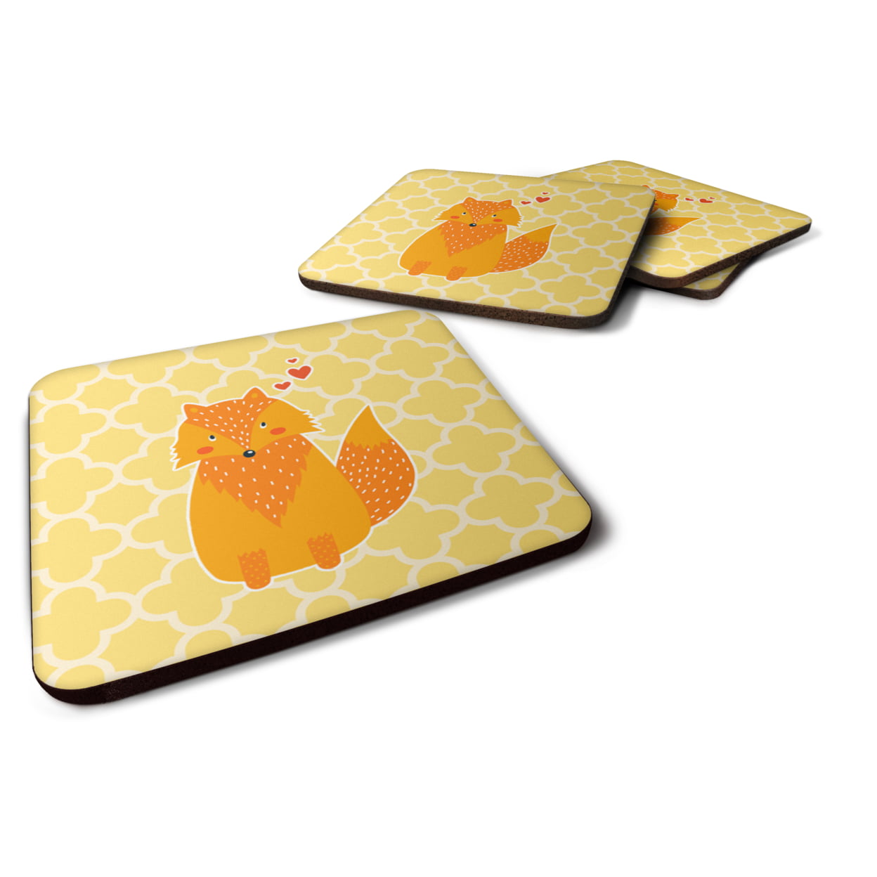 Foxy Love Foam Coasters - Set of 4