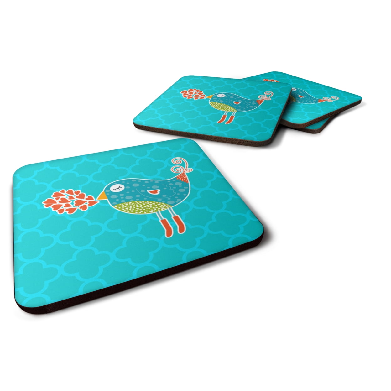 Birdy Love Foam Coasters - Set of 4