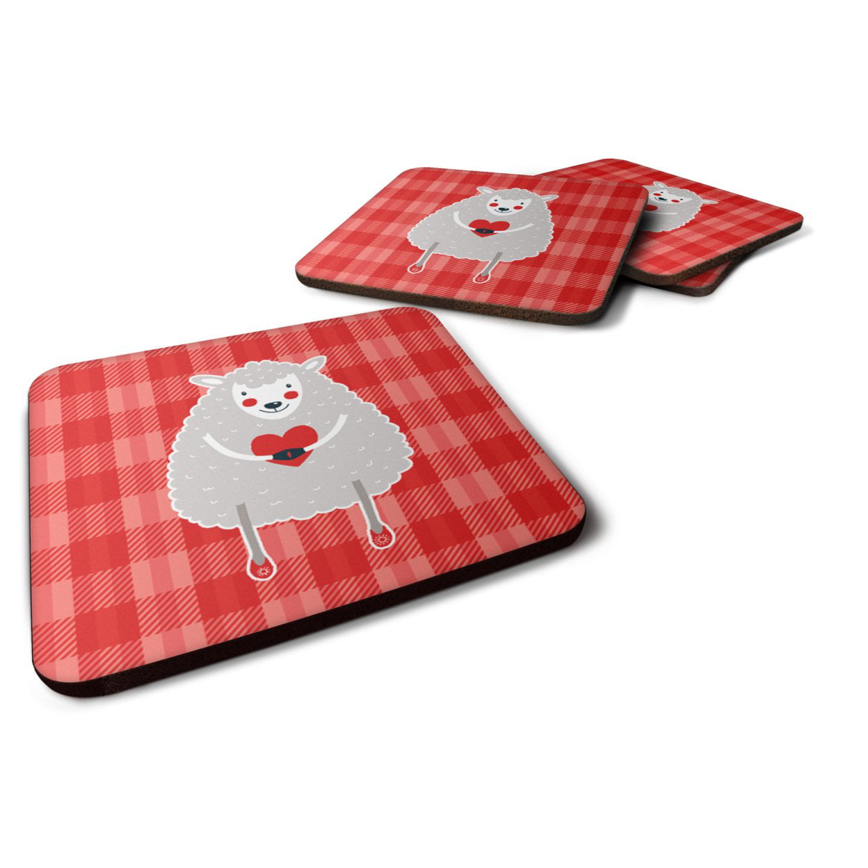 Lamb Love Foam Coasters - Set of 4
