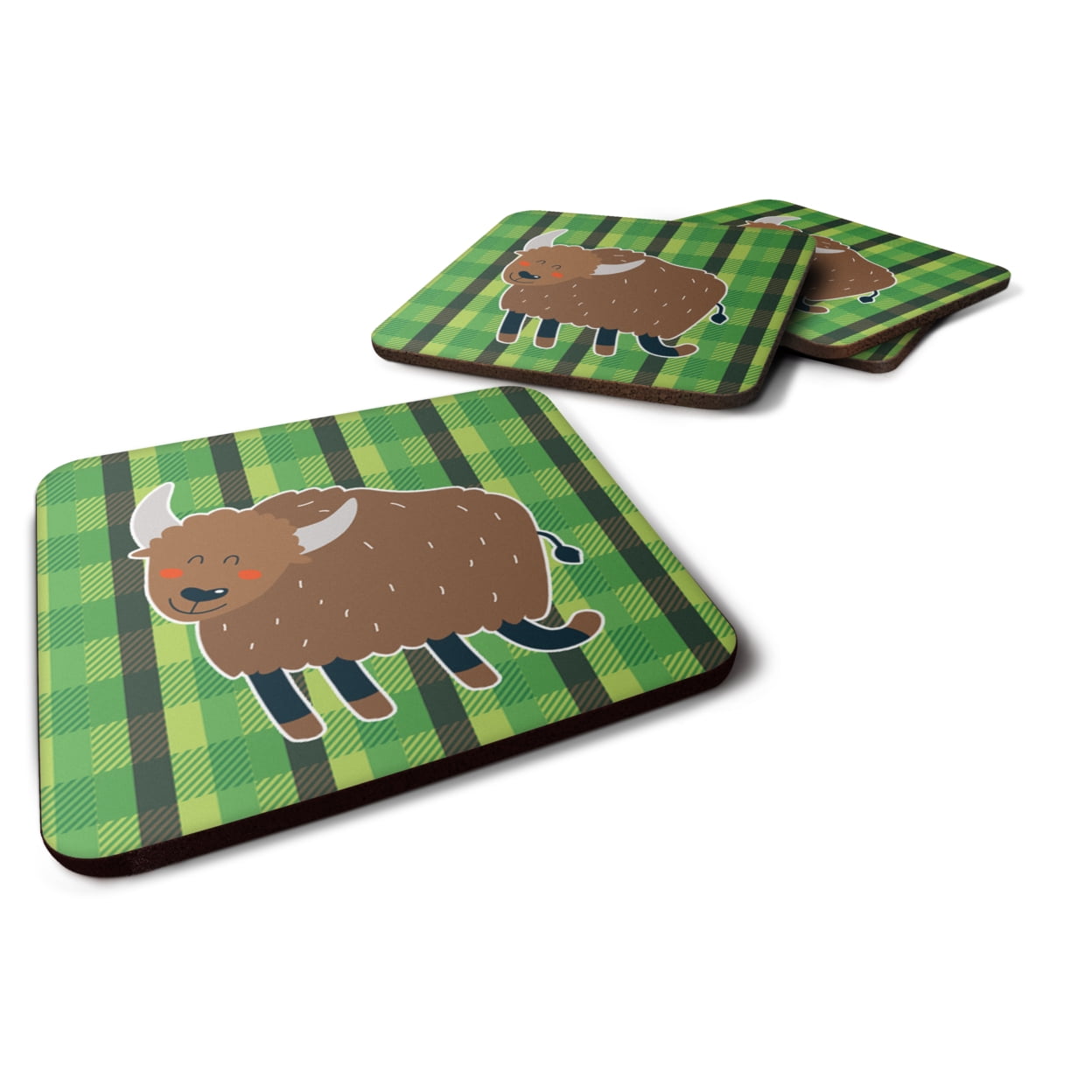 Bull Foam Coasters - Set of 4