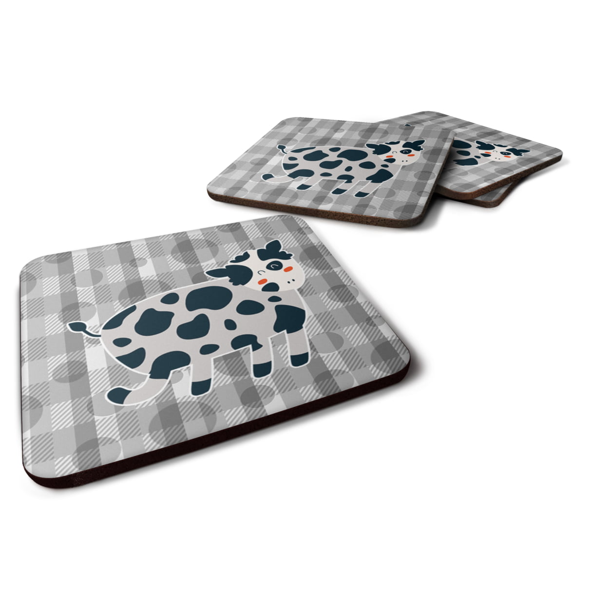 Cow Foam Coasters - Set of 4