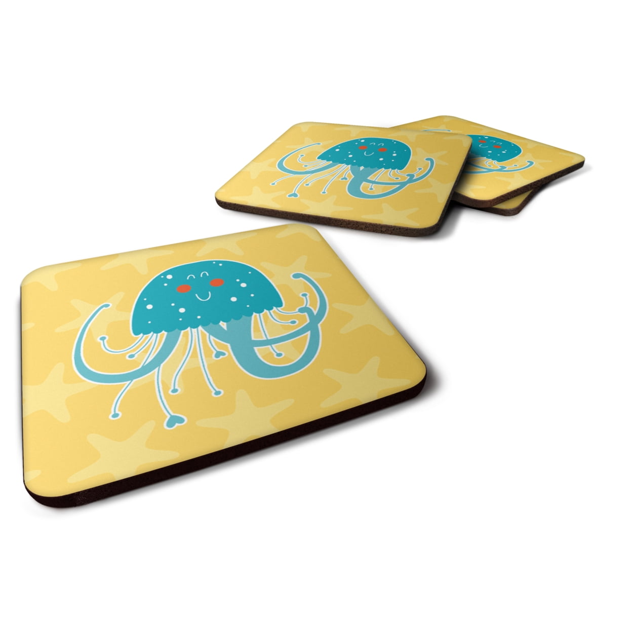 BB6767FC Jellyfish Foam Coasters - Set of 4