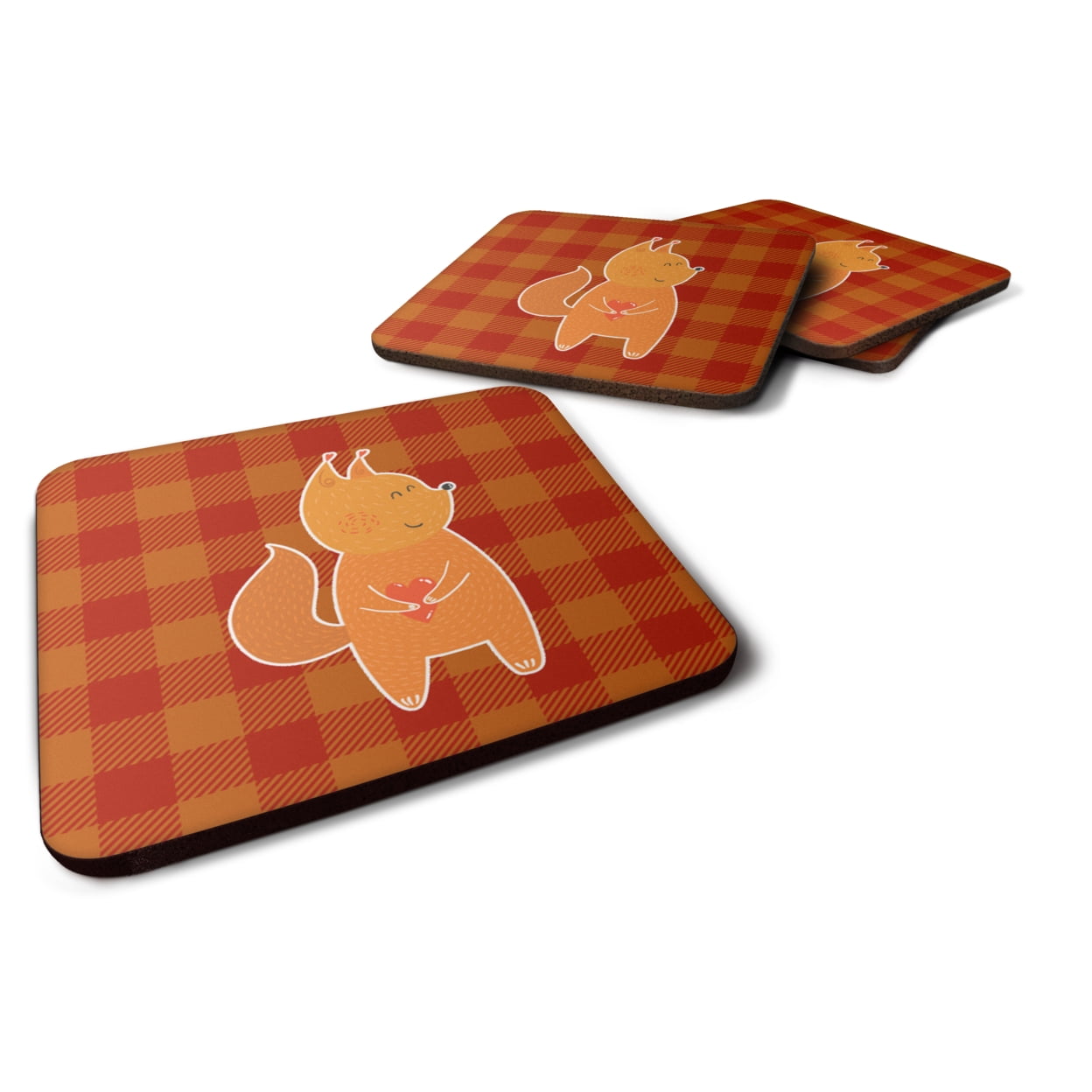 Fox Foam Coasters - Set of 4