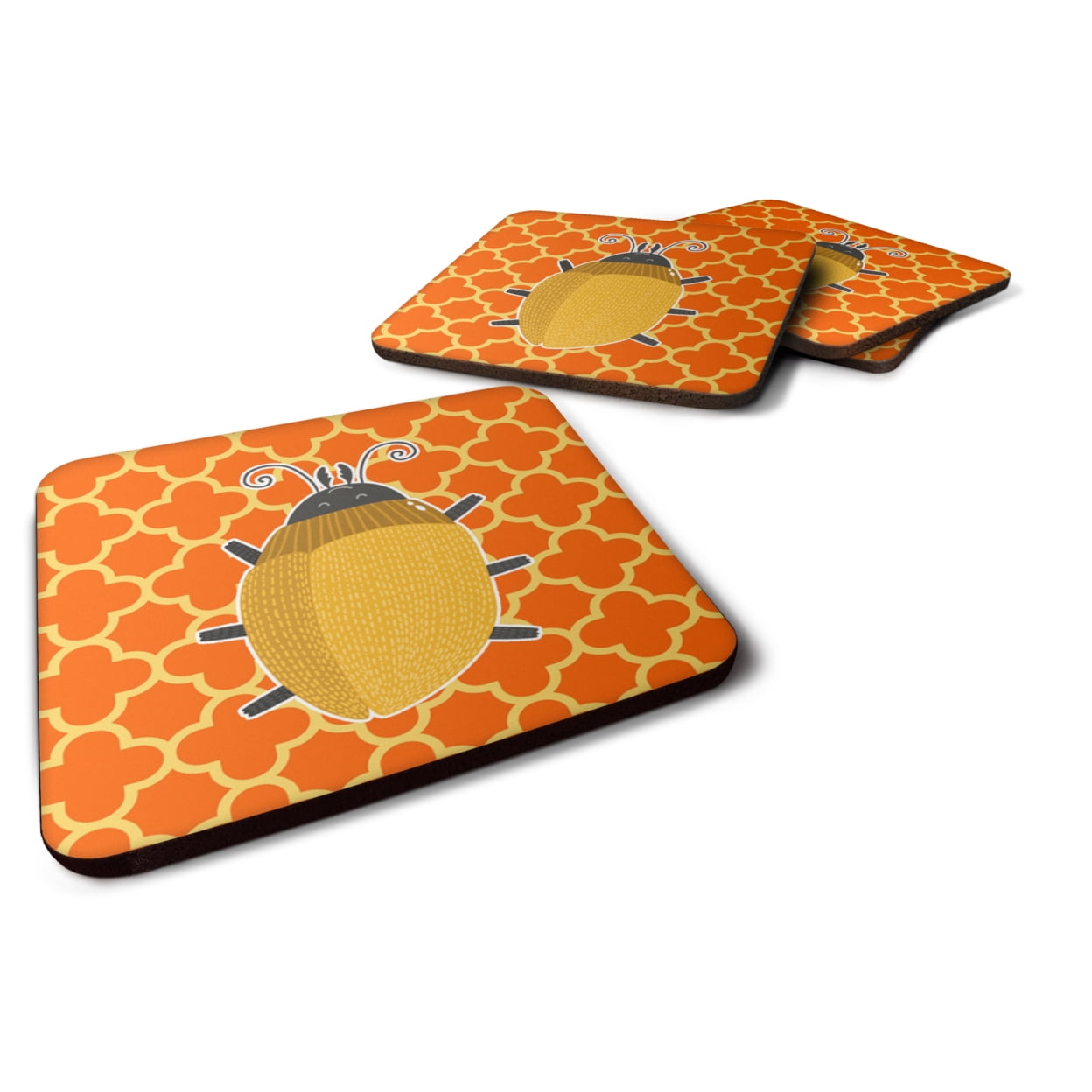 Beetle Foam Coasters - Set of 4