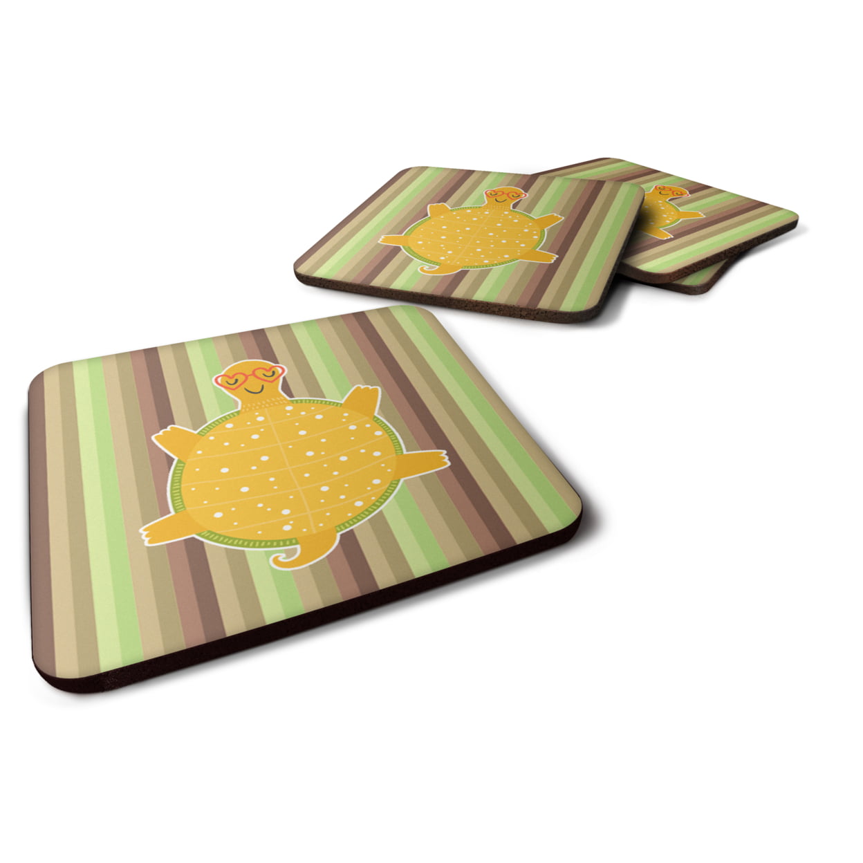 BB6780FC Turtle Foam Coasters - Set of 4