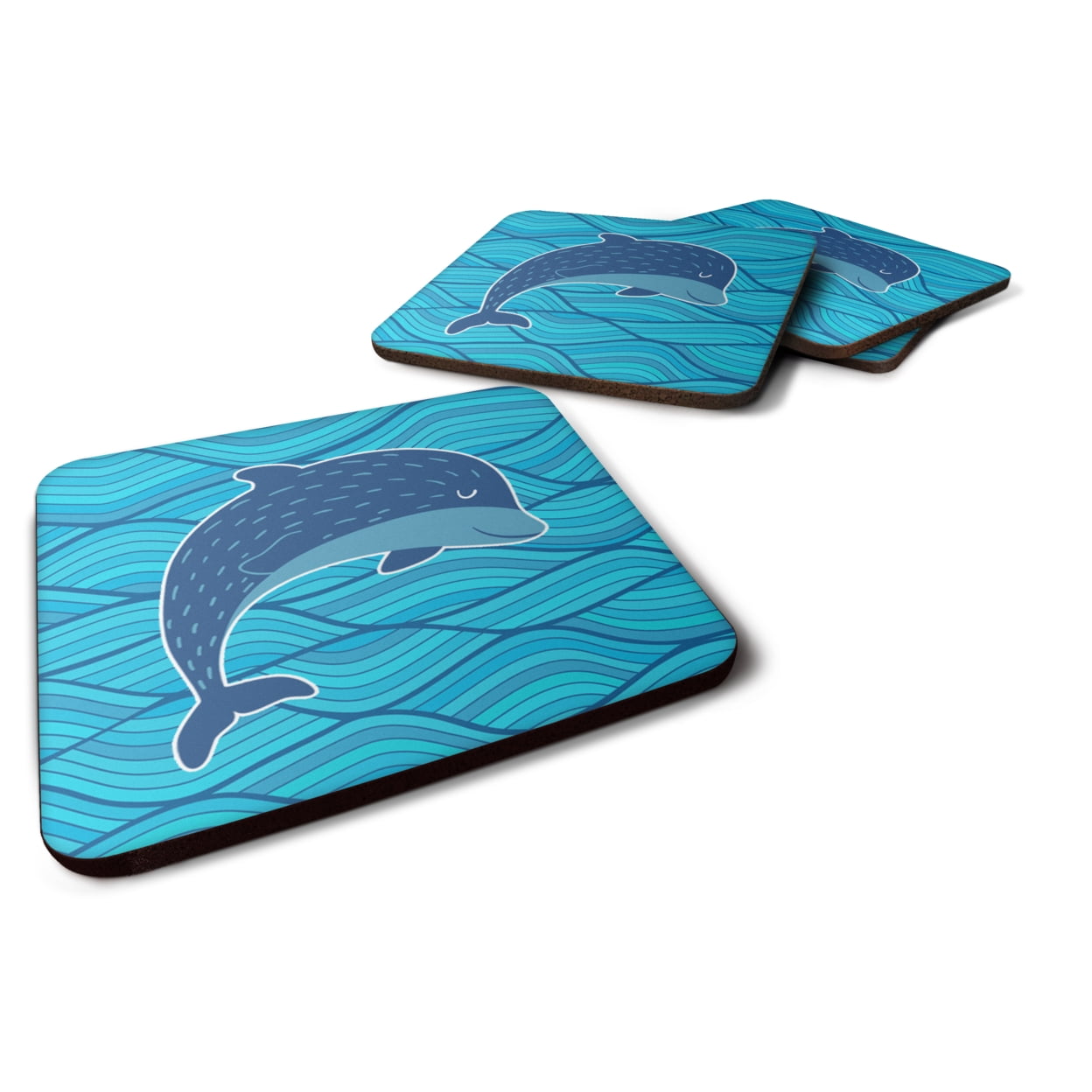 Dolphin Foam Coasters - Set of 4