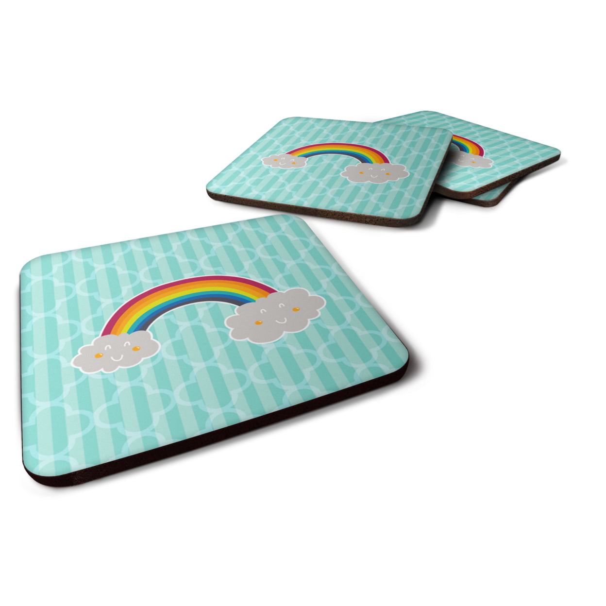 Rainbow in Clouds Foam Coasters - Set of 4