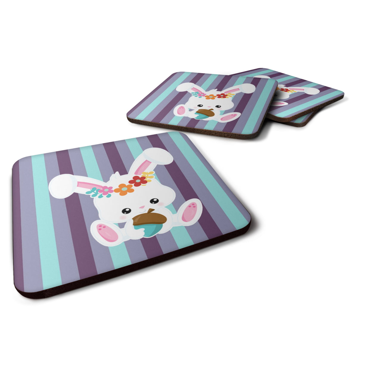 Bunny Rabbit Foam Coasters - Set of 4