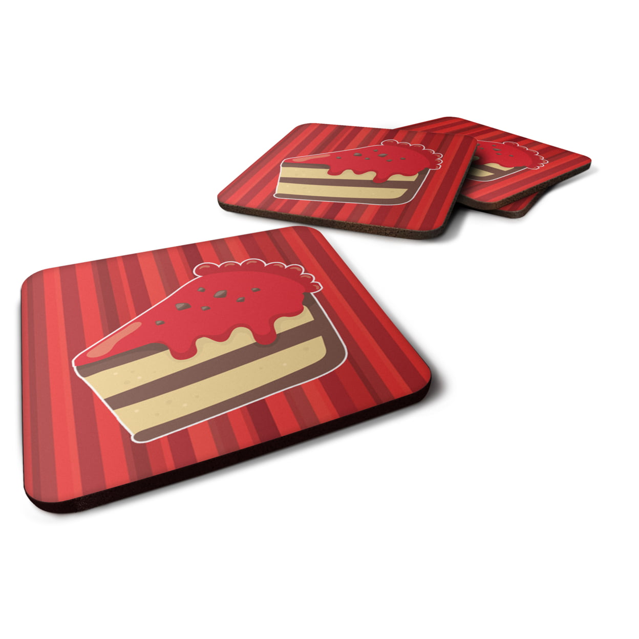 Picture of Carolines Treasures BB6815FC Christmas Cake Foam Coasters - Set of 4
