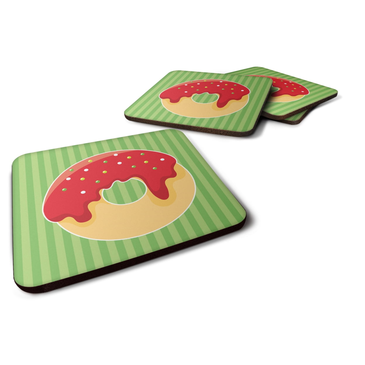 BB6818FC Christmas Donut Foam Coasters - Set of 4