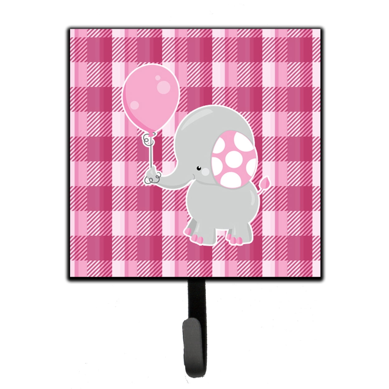 Elephant With Pink Balloon Leash or Key Holder