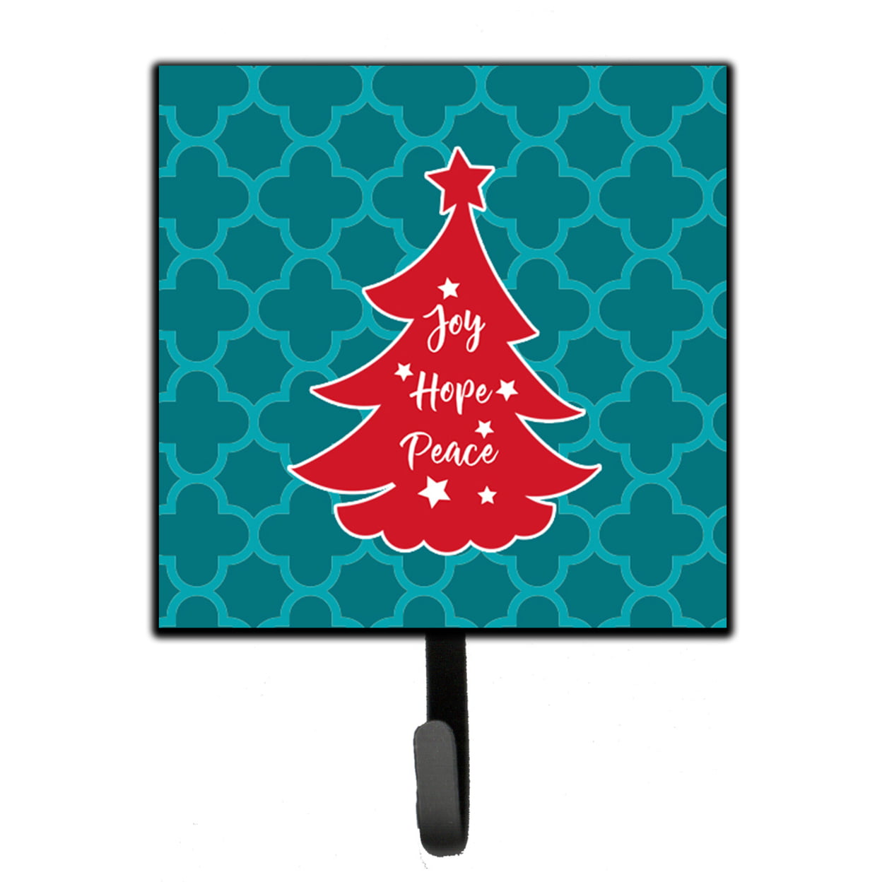 BB6970SH4 Christmas Tree Teal Red Leash or Key Holder