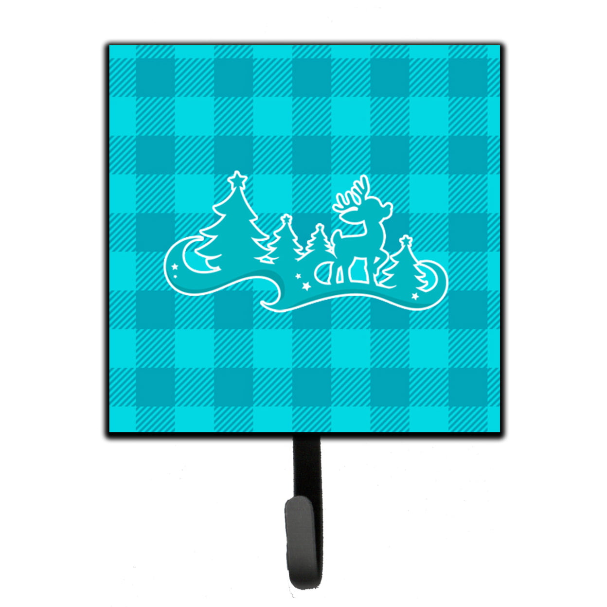 Christmas Tree Reindeer Blue Leash or Key Holder