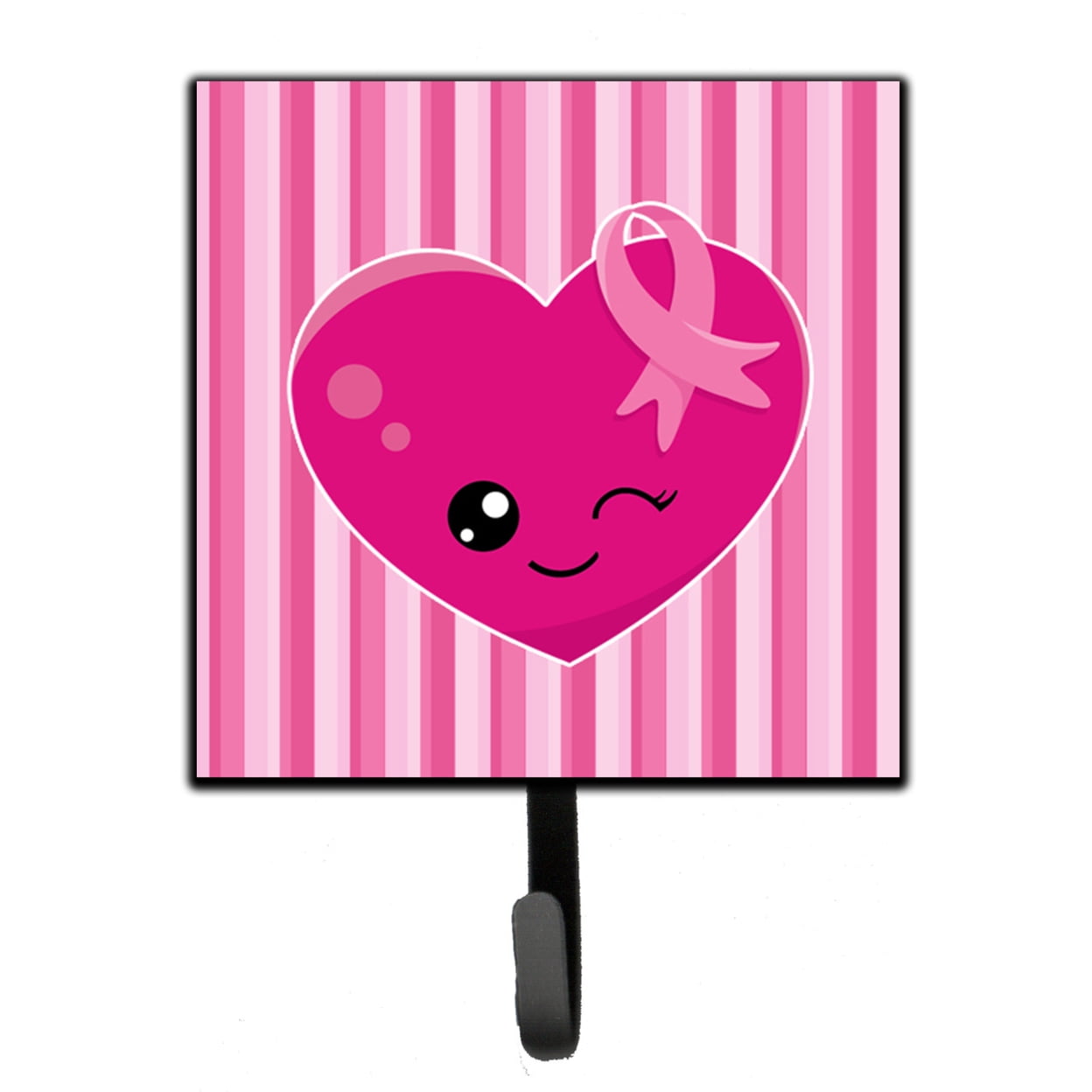 Breast Cancer Awareness Ribbon Heart Leash or Key Holder