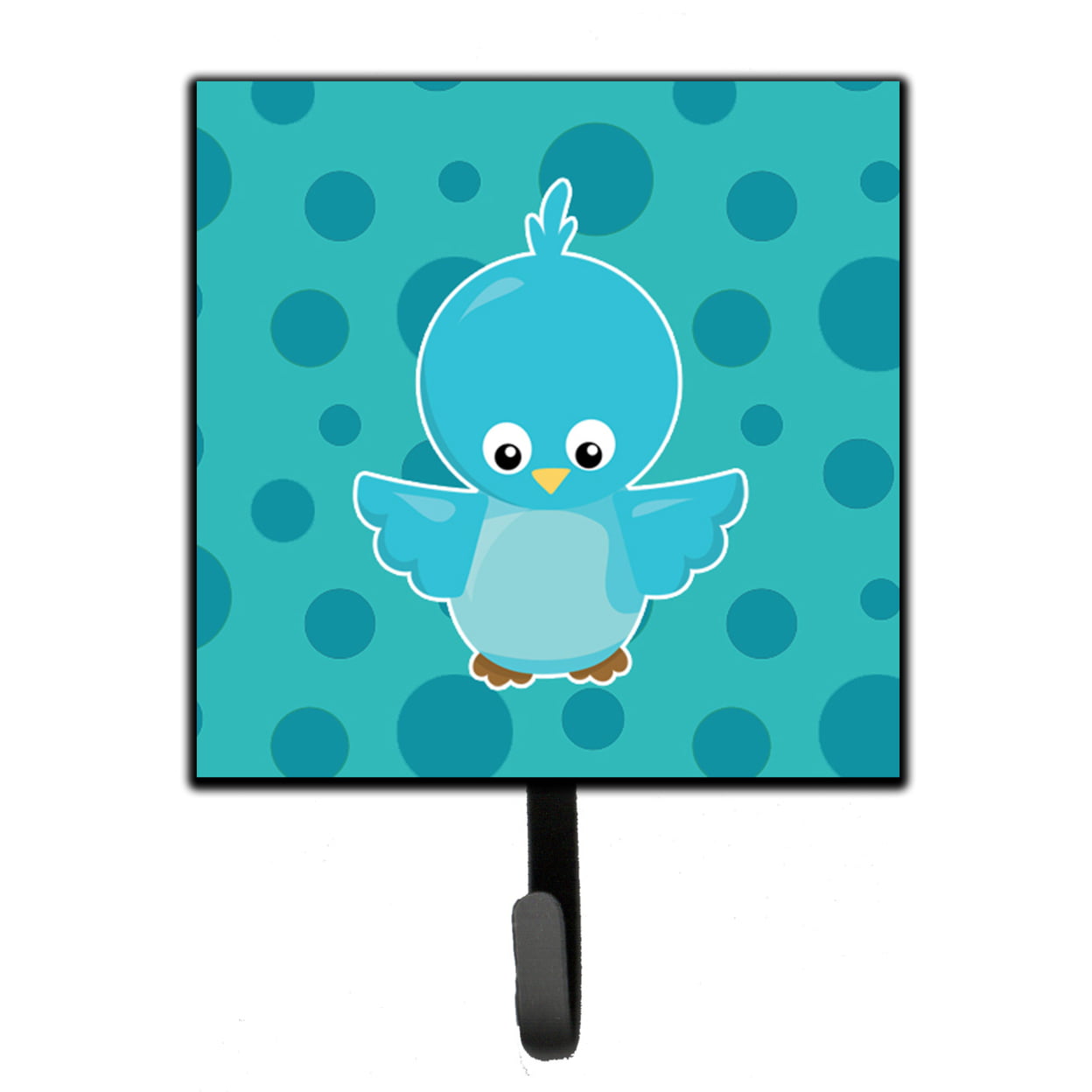 Bird on Blue Polkadots Leash or Key Holder