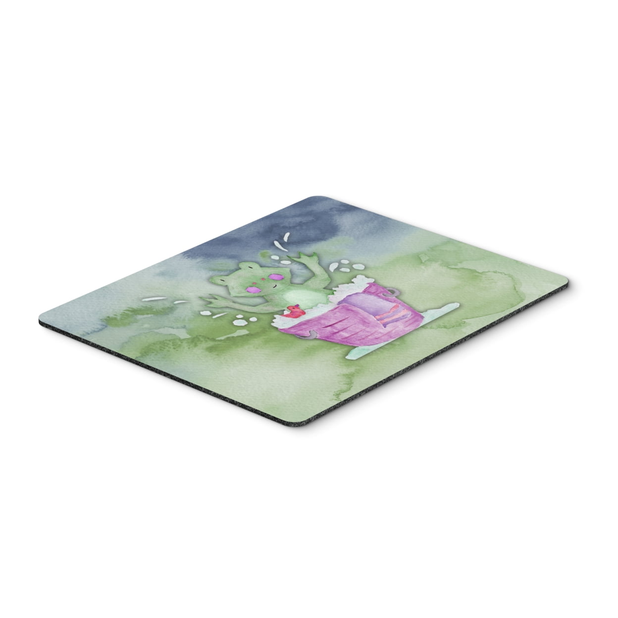 Frog Bathing Watercolor Mouse Pad, Hot Pad or Trivet