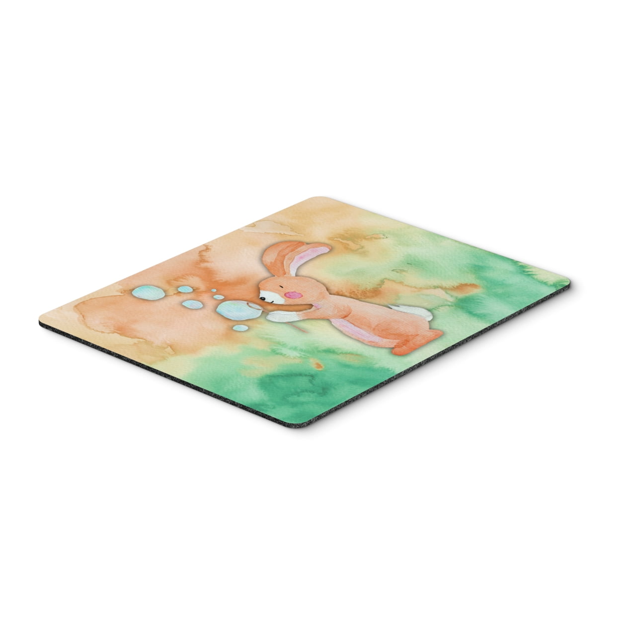 Rabbit & Bubbles Watercolor Mouse Pad, Hot Pad or Trivet