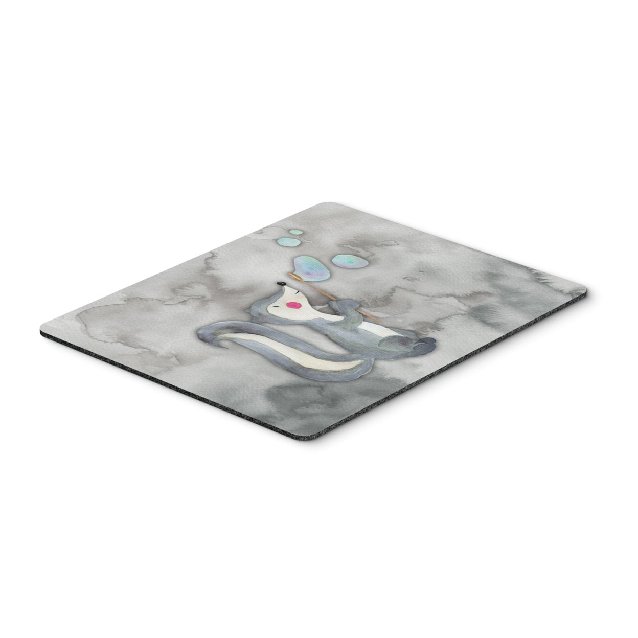 Skunk & Bubbles Watercolor Mouse Pad, Hot Pad or Trivet