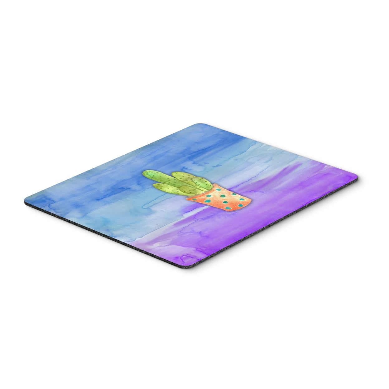 BB7363MP Cactus Blue & Purple Watercolor Mouse Pad, Hot Pad or Trivet