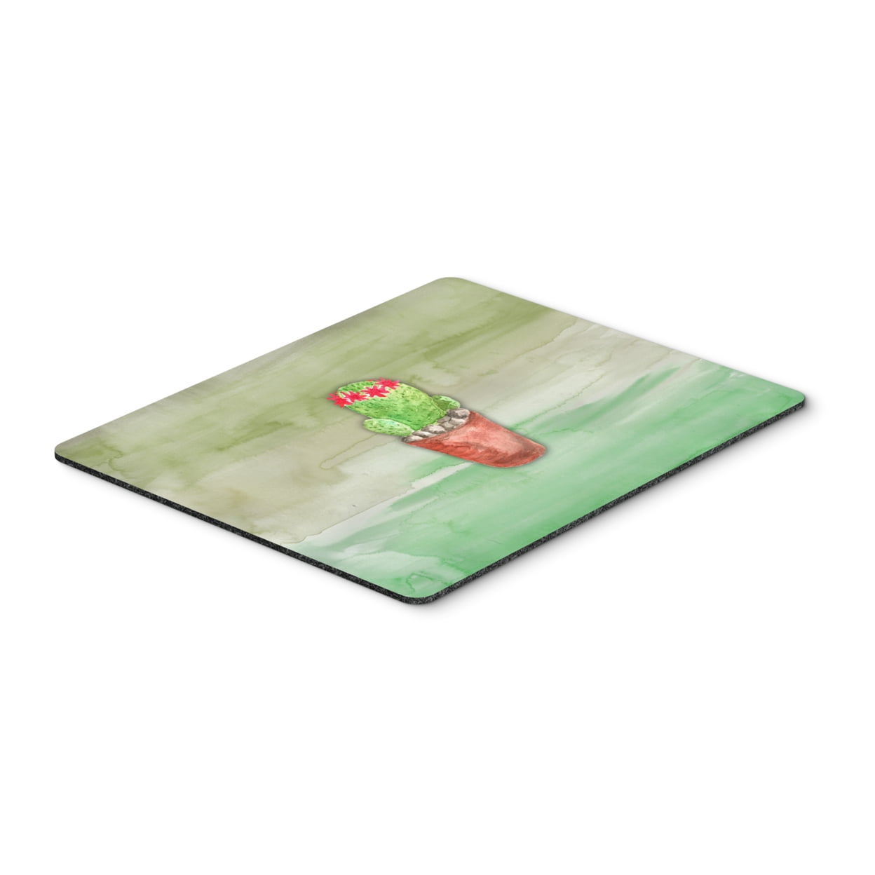 BB7364MP Cactus Green Watercolor Mouse Pad, Hot Pad or Trivet