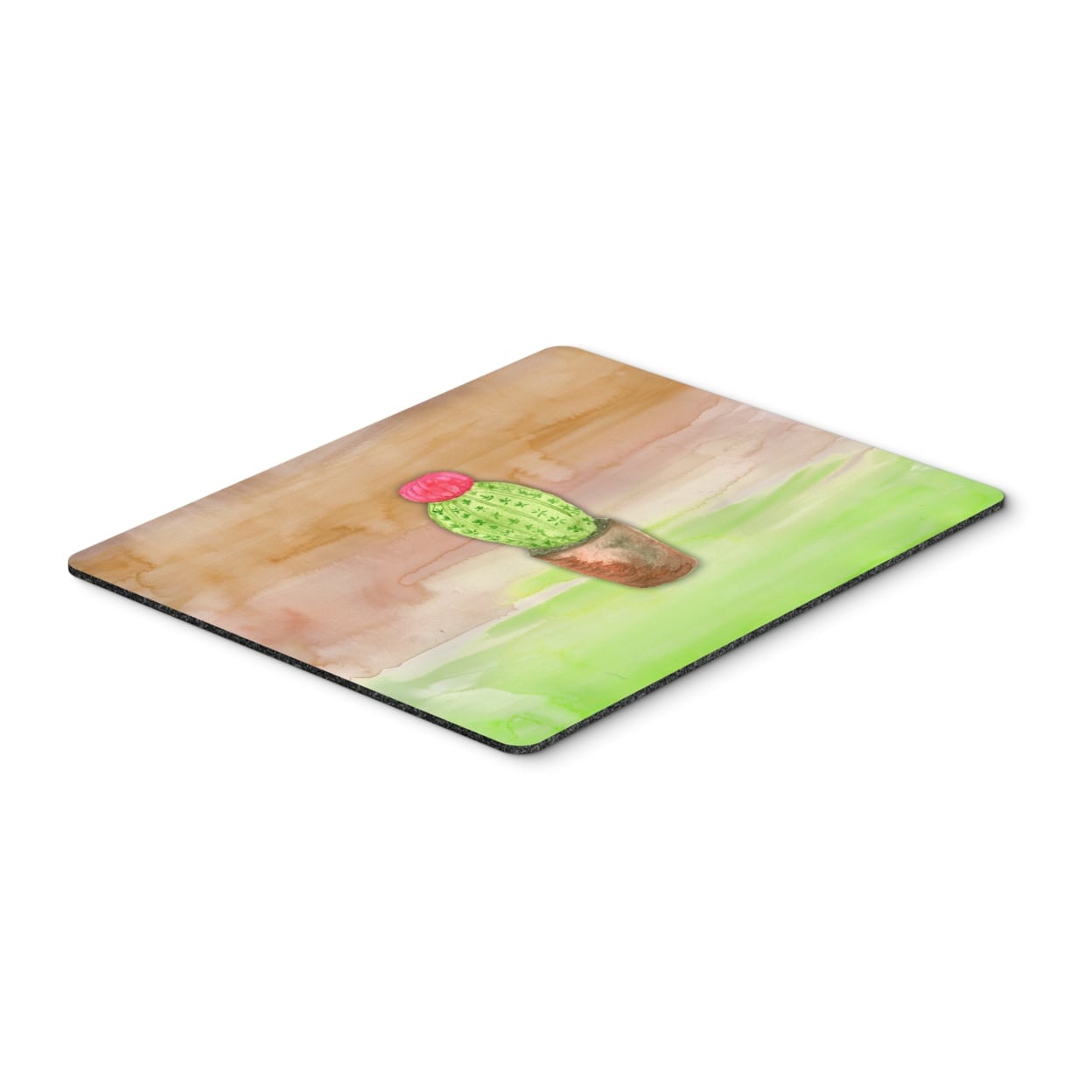 Cactus Green & Brown Watercolor Mouse Pad, Hot Pad or Trivet