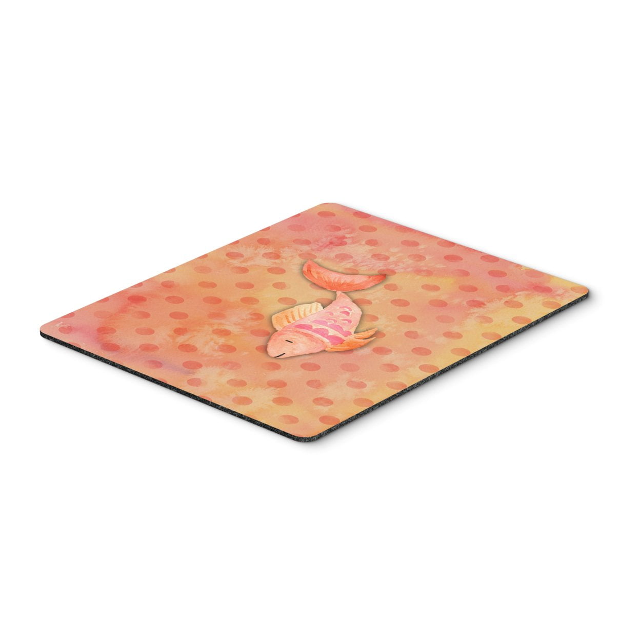 Orange Fish Watercolor Mouse Pad, Hot Pad or Trivet
