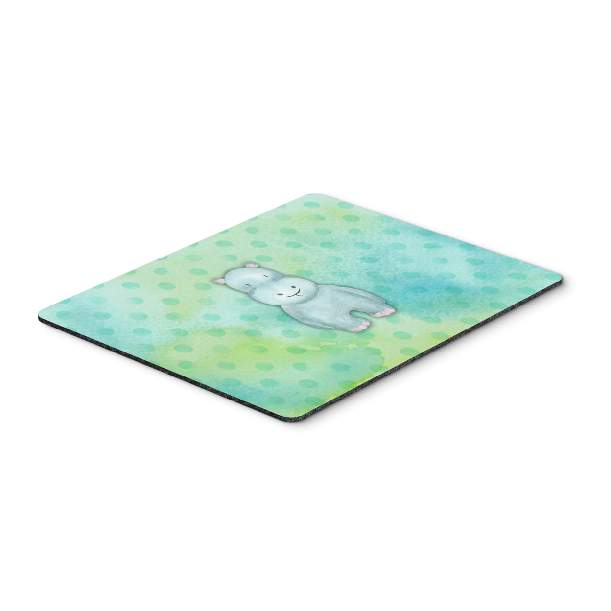 Polkadot Hippopotamus Watercolor Mouse Pad, Hot Pad or Trivet