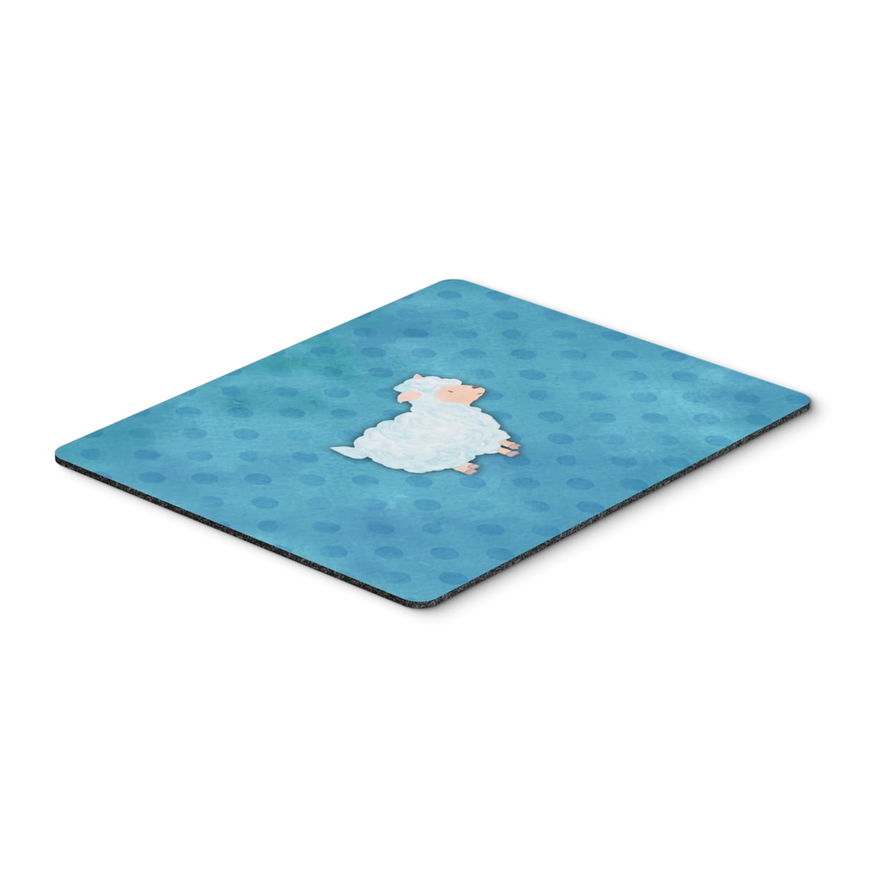 Polkadot Sheep Lamb Watercolor Mouse Pad, Hot Pad or Trivet
