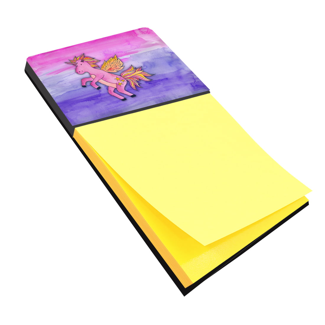 BB7432SN Pink Unicorn Watercolor Sticky Note Holder