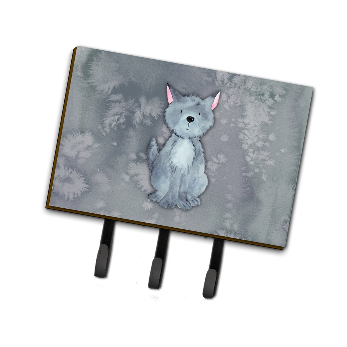 Wolf Watercolor Leash or Key Holder