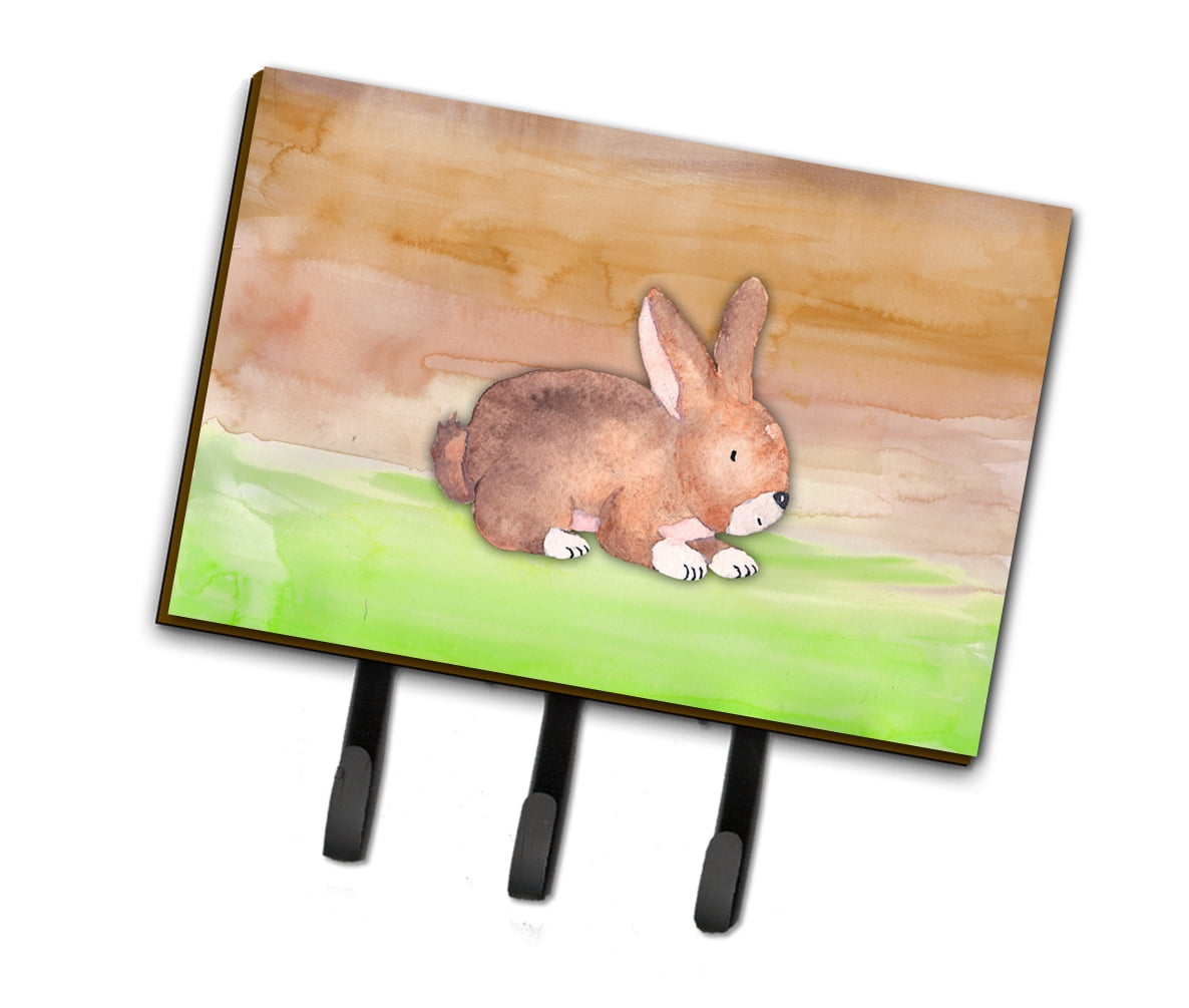 Rabbit Watercolor Leash or Key Holder