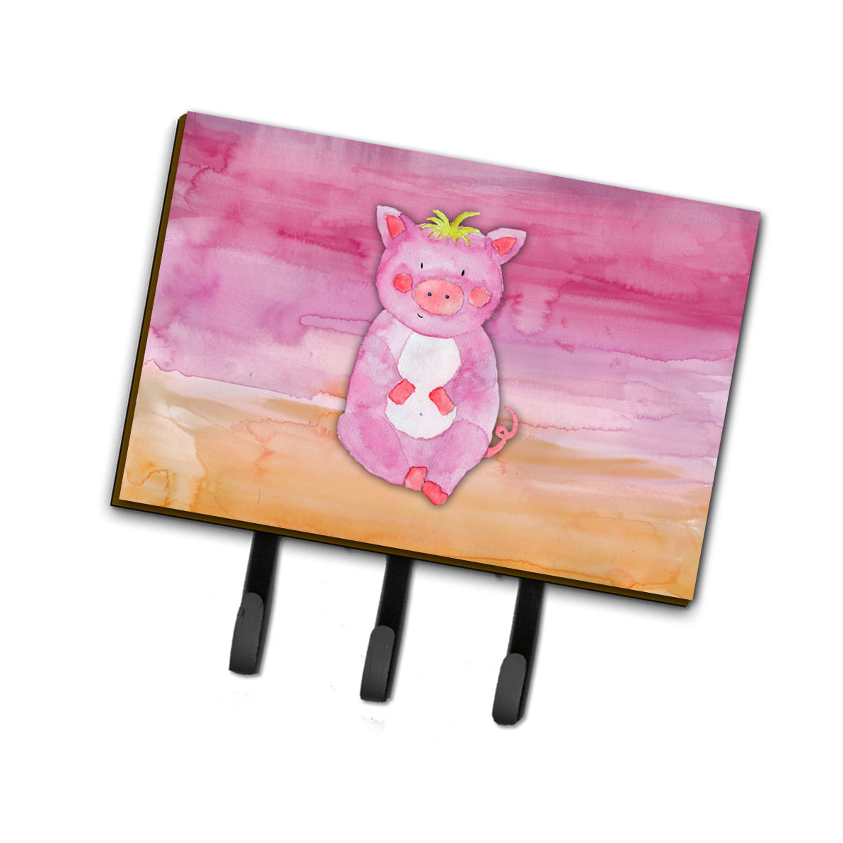 Pig Watercolor Leash or Key Holder