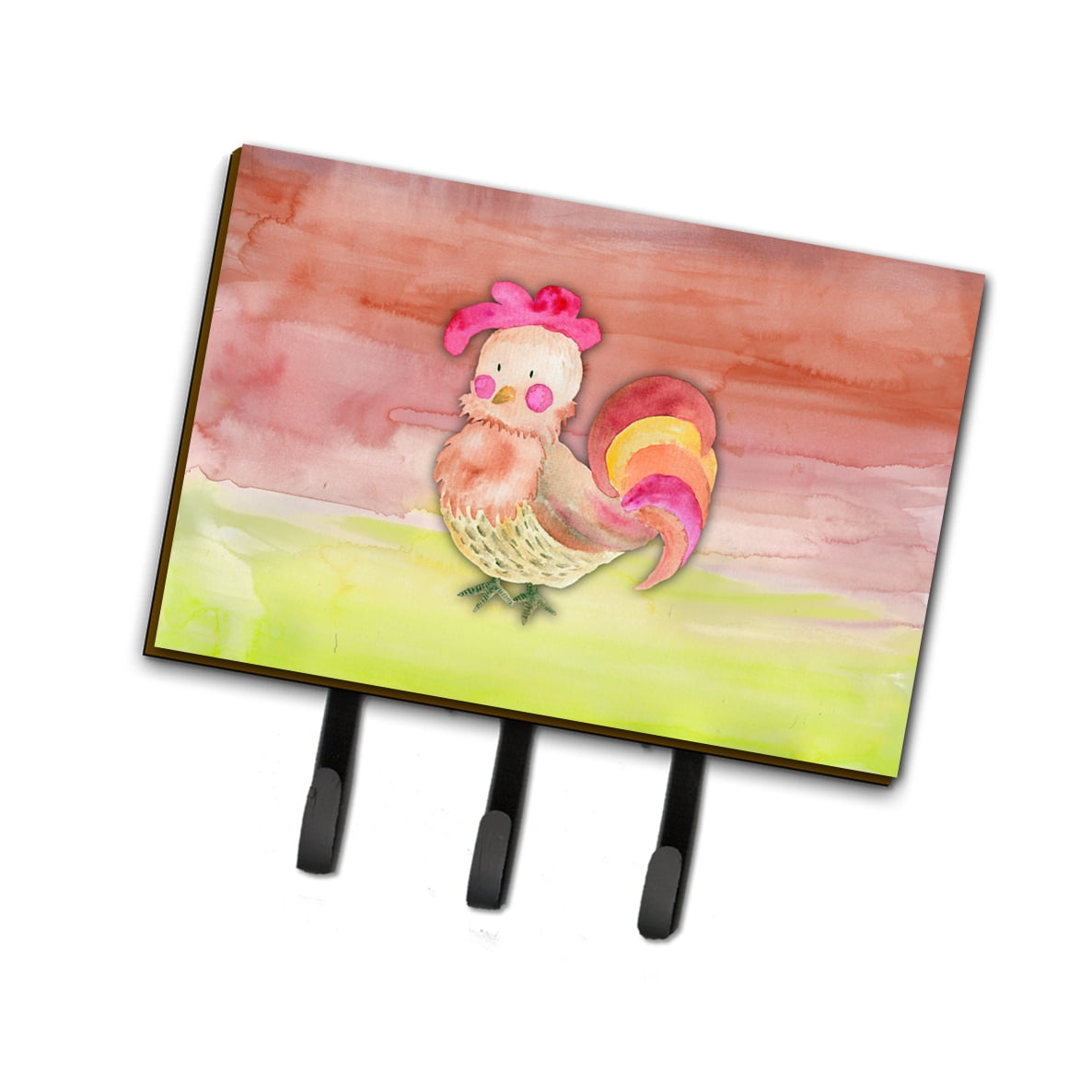 Rooster Watercolor Leash or Key Holder